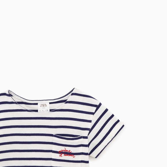 ZARA striped pocket t-shirt - Picture 3 of 4